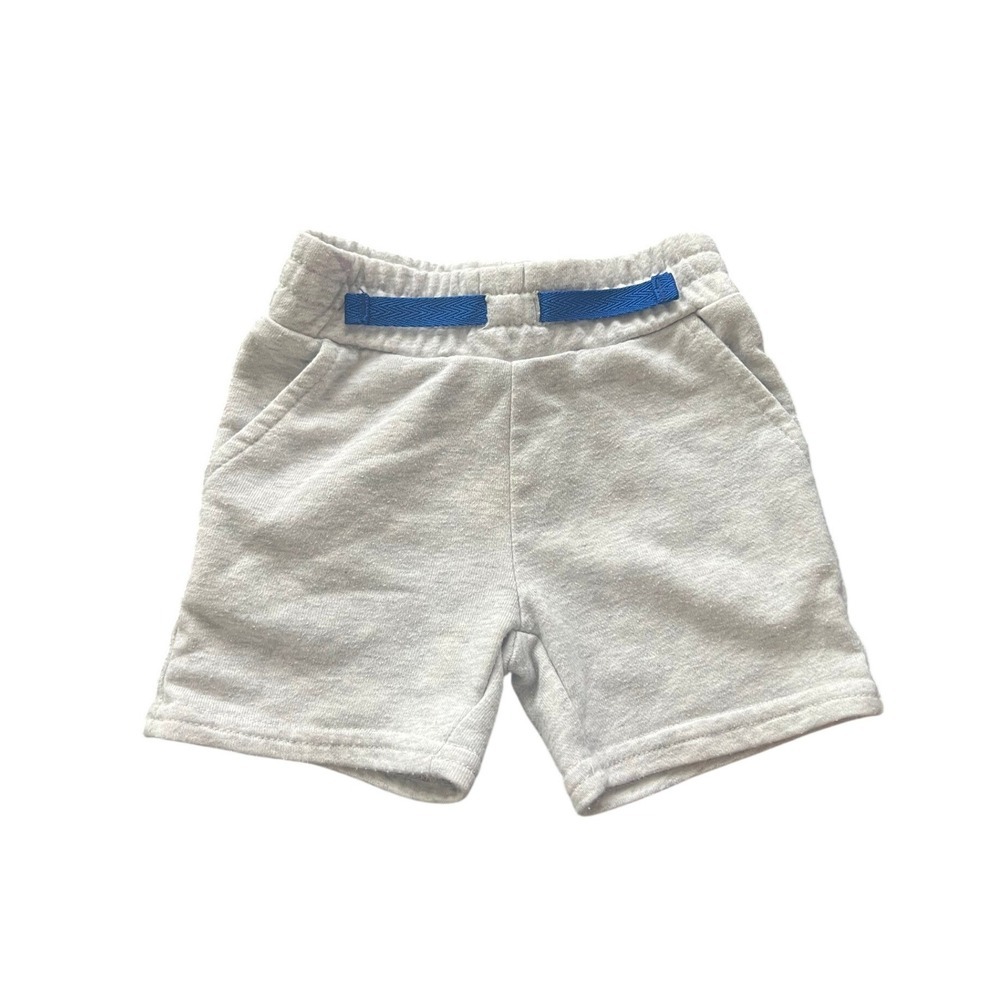 Member's Mark Baby Boys Heather Gray Knit Playwear Shorts 12M Blue Detail (0982)